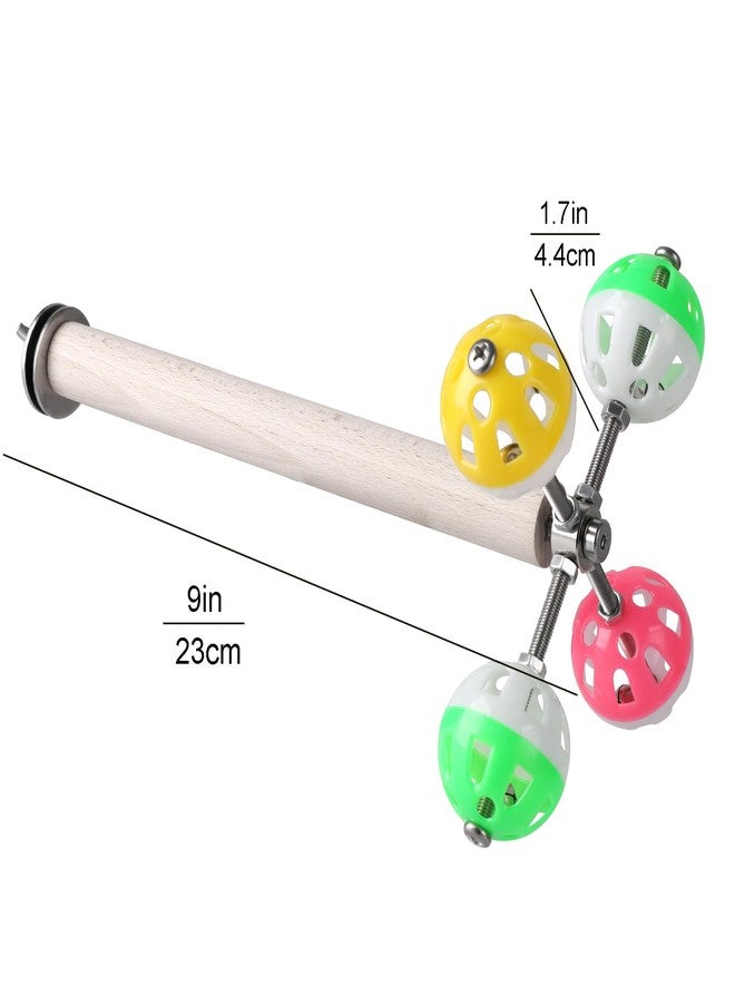 Teniinet Stand Perch Toy with Rotating Balls for Birds, Parakeets, Budgies, Cockatiels, Parrots, Budgerigars, Conures, Parrotlets, Ringnecks, Lovebirds (1Pcs) - Image 2